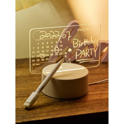 3d Acrylic Writing Board with Pen and Light